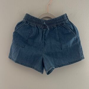 Janie and Jack Denim Elastic-Waist Blue Shorts